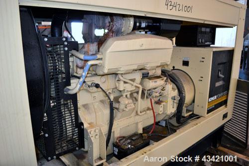 Used Kohler 150kW Diesel Generator Set. Model 150ROZJ, SN-397222. John Deere model 6081AF001 engine, SN-RG6081A052960. 3/60/120/208. 600 Amp main-line circuit breaker. Weather Enclosure.Tramont model...