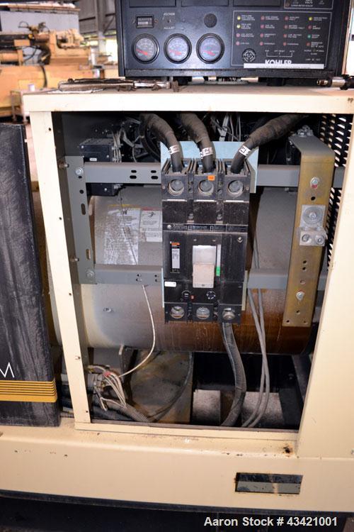 Used Kohler 150kW Diesel Generator Set. Model 150ROZJ, SN-397222. John Deere model 6081AF001 engine, SN-RG6081A052960. 3/60/120/208. 600 Amp main-line circuit breaker. Weather Enclosure.Tramont model...