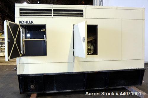 Used Kohler 150kW standby (135 kW prime) diesel generator set, model 150R0ZJ, SN-610933. John Deere 6081AF001 8.1L engine rated 186 HP @ 1800 RPM, SN-RG6081A078615. 3/60/480V. 12 lead reconnectable. ...