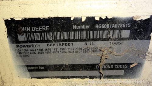 Used Kohler 150kW standby (135 kW prime) diesel generator set, model 150R0ZJ, SN-610933. John Deere 6081AF001 8.1L engine rated 186 HP @ 1800 RPM, SN-RG6081A078615. 3/60/480V. 12 lead reconnectable. ...