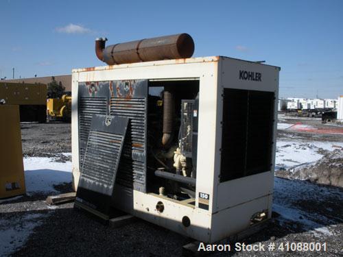 Used Kohler 150 kW Natural Gas Generator Set, 3/60/277-480V model 150RZD, Spec PA-194036. 376 hours, weather enclosure. SN-397773.Load bank tested 2/23/09