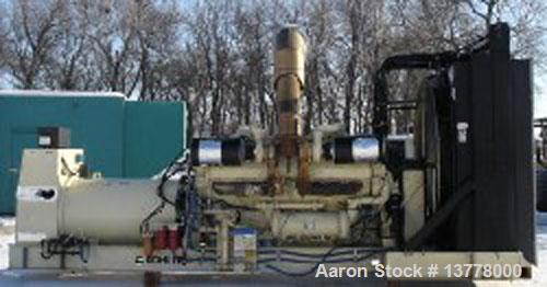 Used Kohler 1600 kW standby rated diesel generator set, model 1600ROZD. 3/60/277-480 volts, 1800 rpm, 0.8 PF, 24 battery volts. 16 cylinder turbocharged Detroit Diesel engine, model 91637416, spec A3...