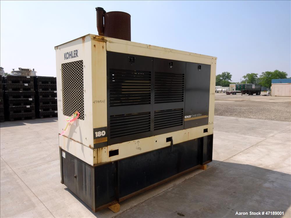 Used Kohler 180 kW diesel generator model 180R0ZJ71, John Deere 6076AF011 engin