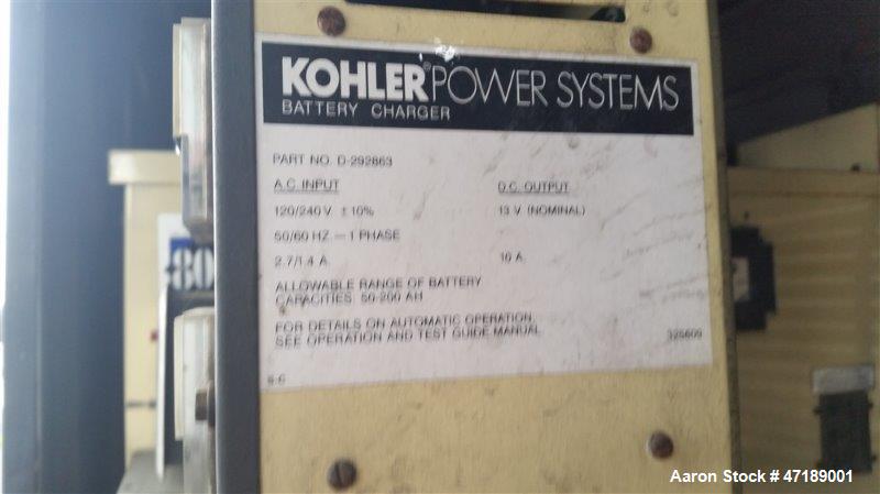 Used- Kohler 180 kW diesel generator model 180R0ZJ71, John Deere 6076AF011 engin