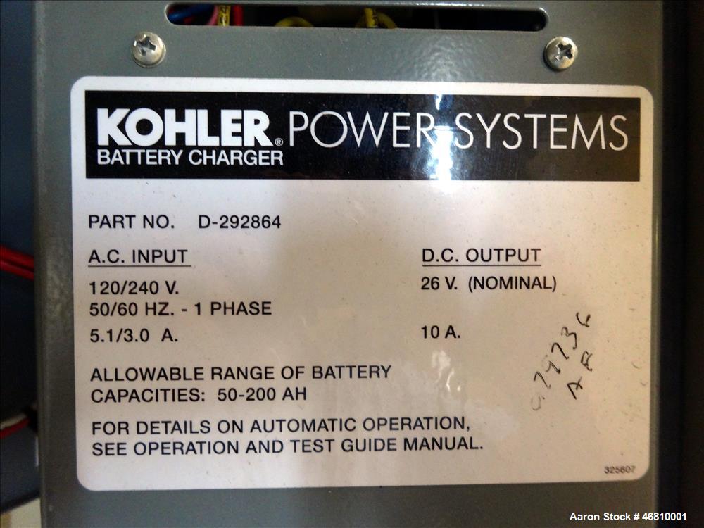 Used Kohler 200 kW diesel generator model 230R0ZD. Detroit Diesel 6V-92T engine.