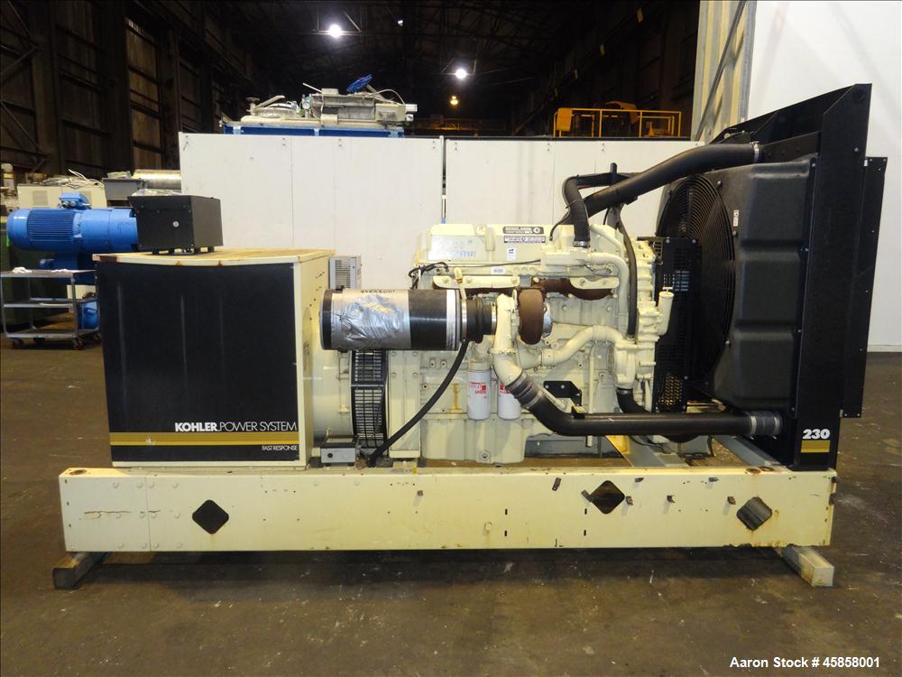 Used Kohler 240 kW standby (215 kW prime) diesel generator set, model 230REOZD