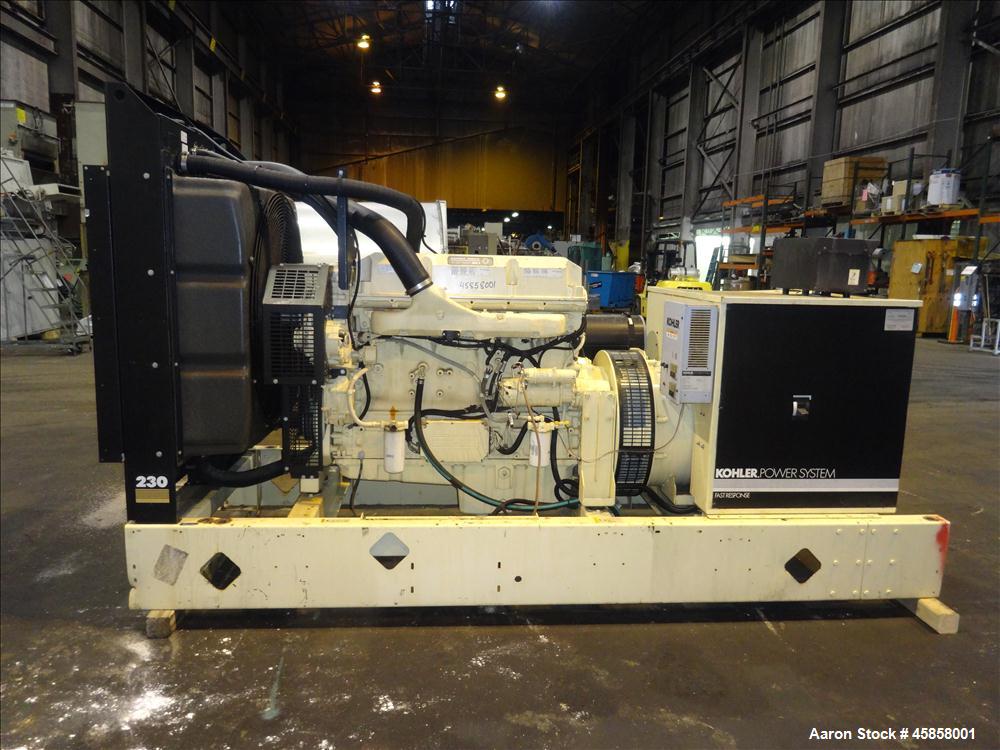 Used Kohler 240 kW standby (215 kW prime) diesel generator set, model 230REOZD