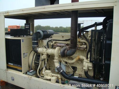 Used-Kohler 250 kW Natural Gas Generator Set, Kohler model 250RDZ, cat #PA-194265. 3/60/277-480V, Class H. Detroit natural g...