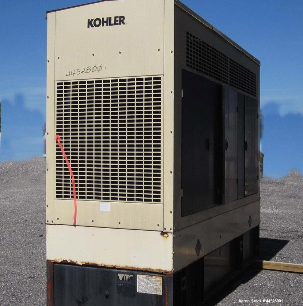 Used Kohler 265kW standby (240kW prime) diesel generator set, model 250REOZV SN 767397, Volvo TAD1031GE engine rated 400 HP @ 1800 RPM, emissions EPA tier 2, SN-2100326667. 3/60/277/480V. 400 Amp mai...