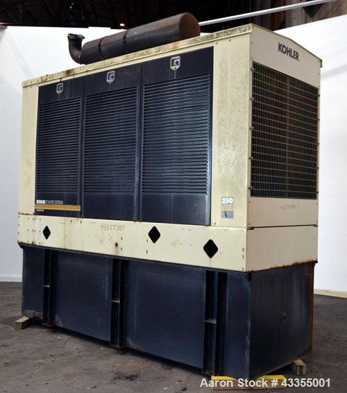 Used Kohler 265kW Standby Diesel Generator Set. Kohler model 250REOZD, SN-653545. Detriot Diesel Series 60, 4-cycle turbocharged engine rated 415 hp @ 1800 rpm. 3/60/277-480V. 500 Amp main-line circu...