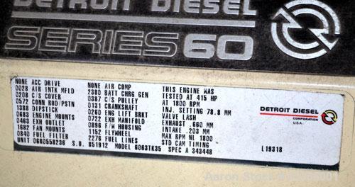 Used Kohler 265kW Standby Diesel Generator Set. Kohler model 250REOZD, SN-653545. Detriot Diesel Series 60, 4-cycle turbocharged engine rated 415 hp @ 1800 rpm. 3/60/277-480V. 500 Amp main-line circu...