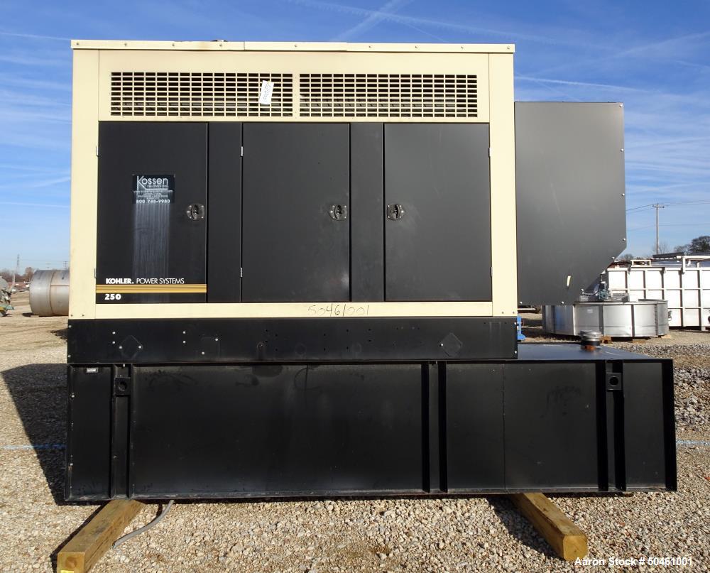 Used- Kohler 255 kW Standby Diesel Generator Set, Model 250REOZJD, SN-2288894.