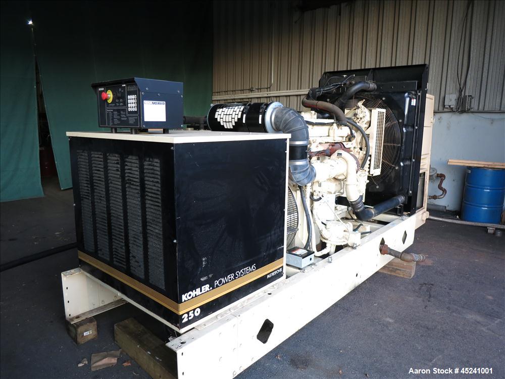 Used Kohler 255 kW natural gas generator set, model 250RZD. Detroit Diesel S60G