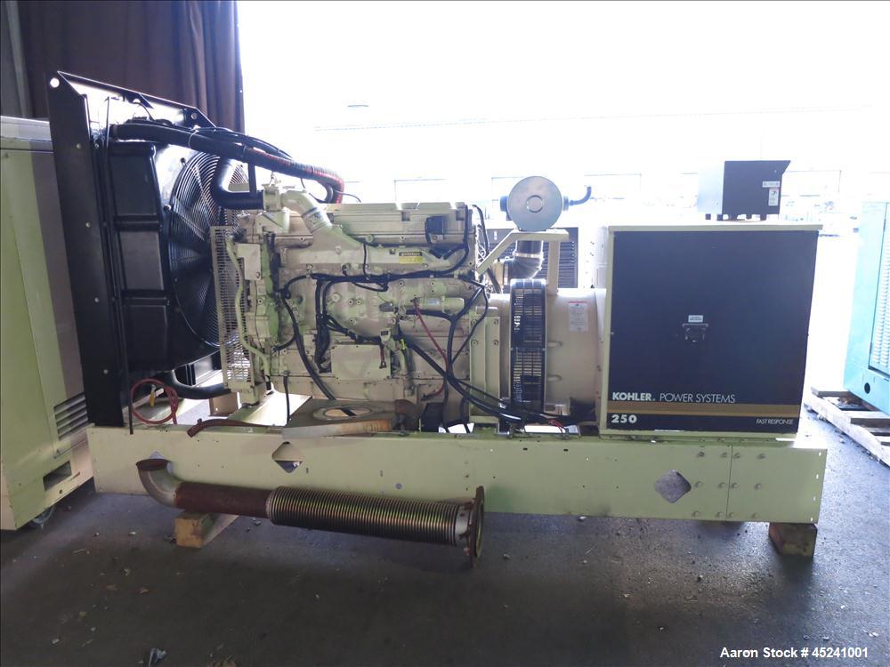 Used Kohler 255 kW natural gas generator set, model 250RZD. Detroit Diesel S60G