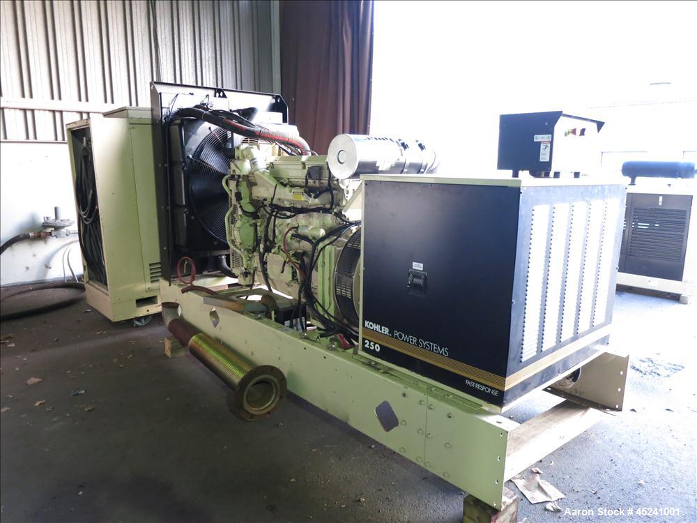 Used Kohler 255 kW natural gas generator set, model 250RZD. Detroit Diesel S60G
