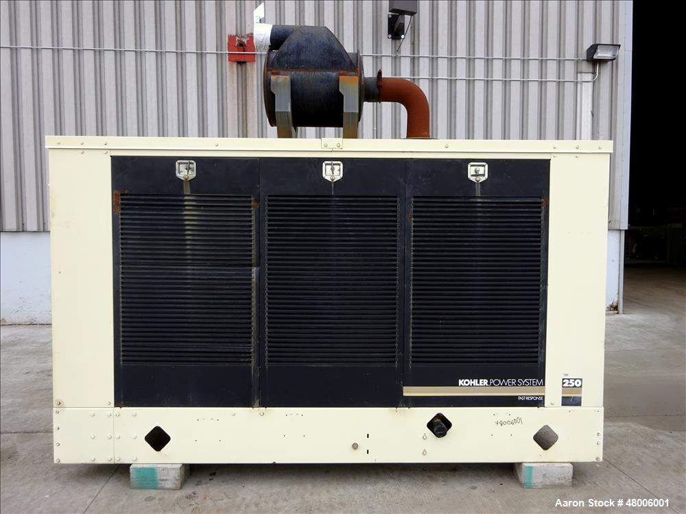 Used Kohler 255 kW  natural gas generator model 250RZD, Detroit Diesel S60G eng
