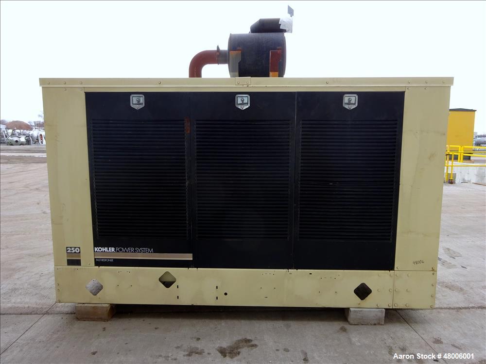 Used Kohler 255 kW  natural gas generator model 250RZD, Detroit Diesel S60G eng