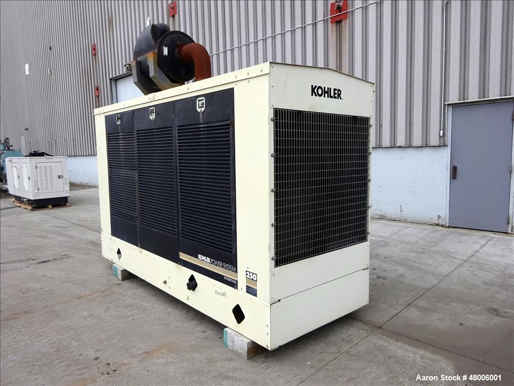 Used Kohler 255 kW  natural gas generator model 250RZD, Detroit Diesel S60G eng