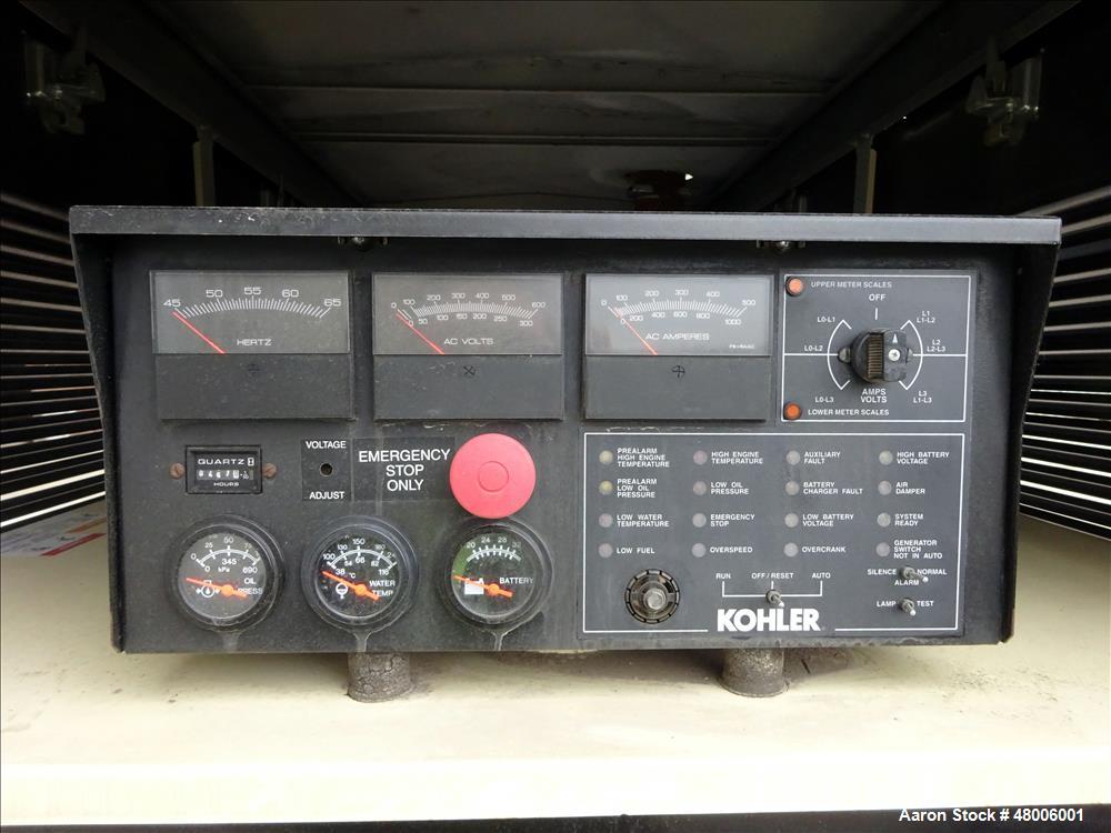 Used Kohler 255 kW  natural gas generator model 250RZD, Detroit Diesel S60G eng
