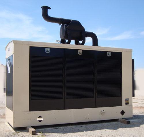 Used Kohler 275 kW Standby Natural Gas Generator Set, model 275RZD serial #0686126.Detroit Diesel model S60G natural gas engine rated 450 hp @ 1800 RPM, SN-06R0610972. 3/60/277/480V. 500 Amp mainline...