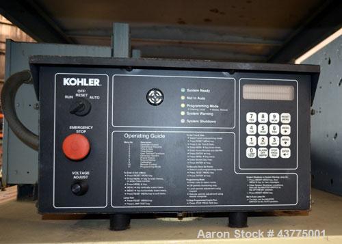 Used Kohler 275 kW Standby Natural Gas Generator Set, model 275RZD serial #0686126.Detroit Diesel model S60G natural gas engine rated 450 hp @ 1800 RPM, SN-06R0610972. 3/60/277/480V. 500 Amp mainline...