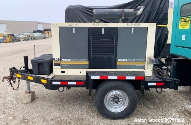 Used- Kohler 25 kW Standby Diesel Portable / Trailered Generator Set