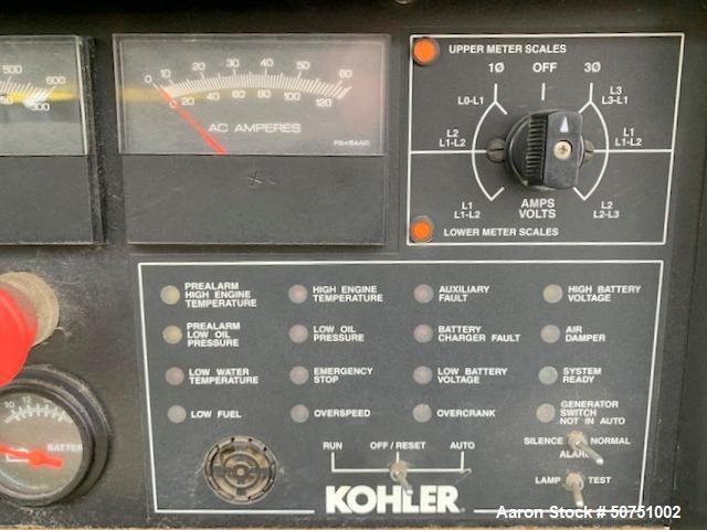 Used- Kohler 25 kW Standby Diesel Portable / Trailered Generator Set