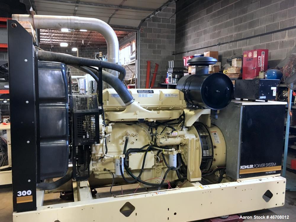 Used Kohler 300 kW standby (280 kW prime) diesel generator set, Model 300REOZDN