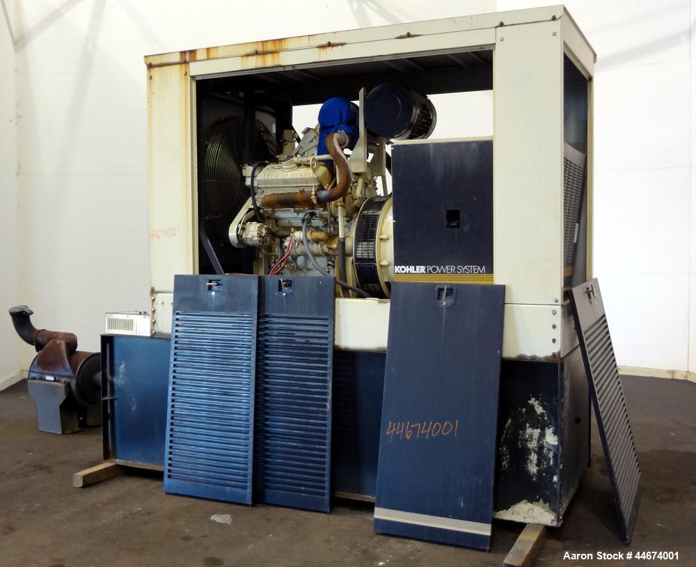 Used Kohler 300 kW standby diesel generator set, model 300ROZD81 SN-384691. Detroit Diesel 6V-92TA engine rated 474 HP @ 1800 RPM, SN-06VF216877. 3/60/120/208V, 12-lead reconnectable to other voltage...