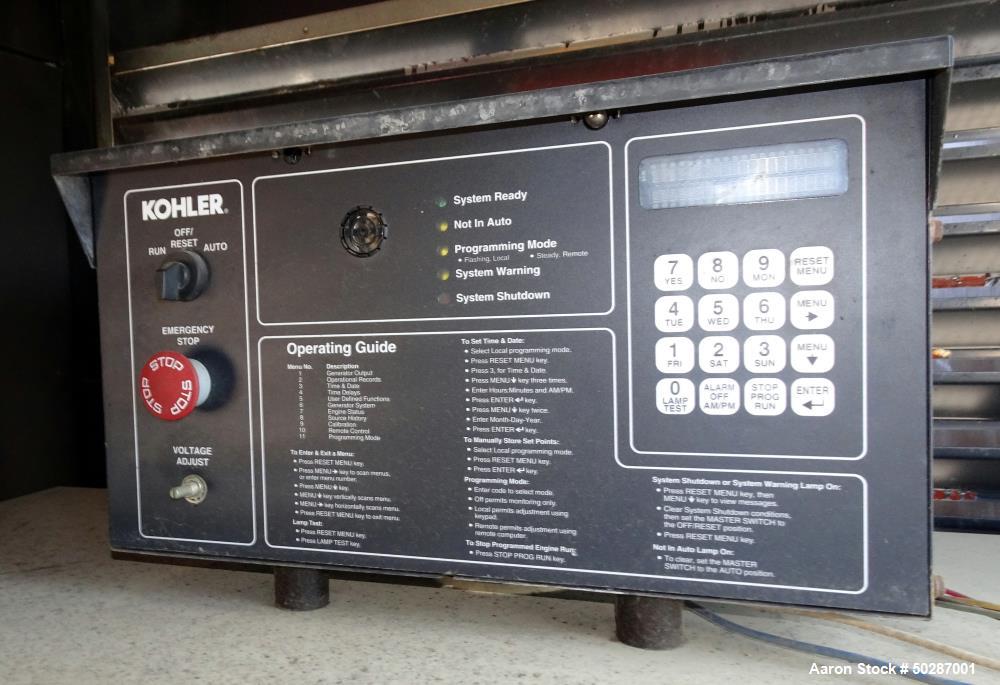 Used Kohler 300 kW Standby Diesel Generator Set