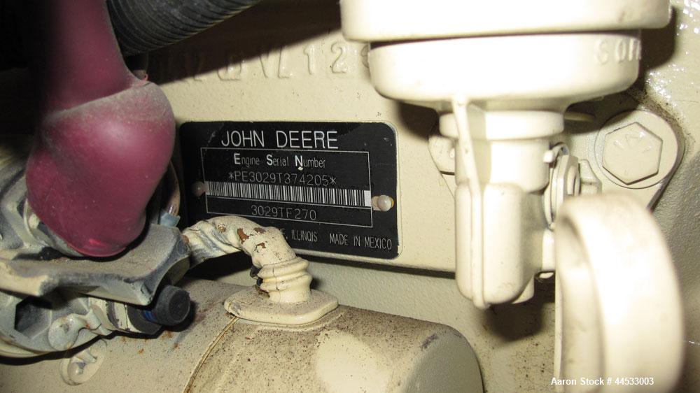 Used Kohler 33 kW Prime Rated, Portable / Trailer Mounted, Diesel Generator Set, Model 30REOZJB, Serial #2004451.  John Deere 3029TF150 engine rated 64 hp @ 1800 rpm, serial #PE3029T374205. 3/60/120/...
