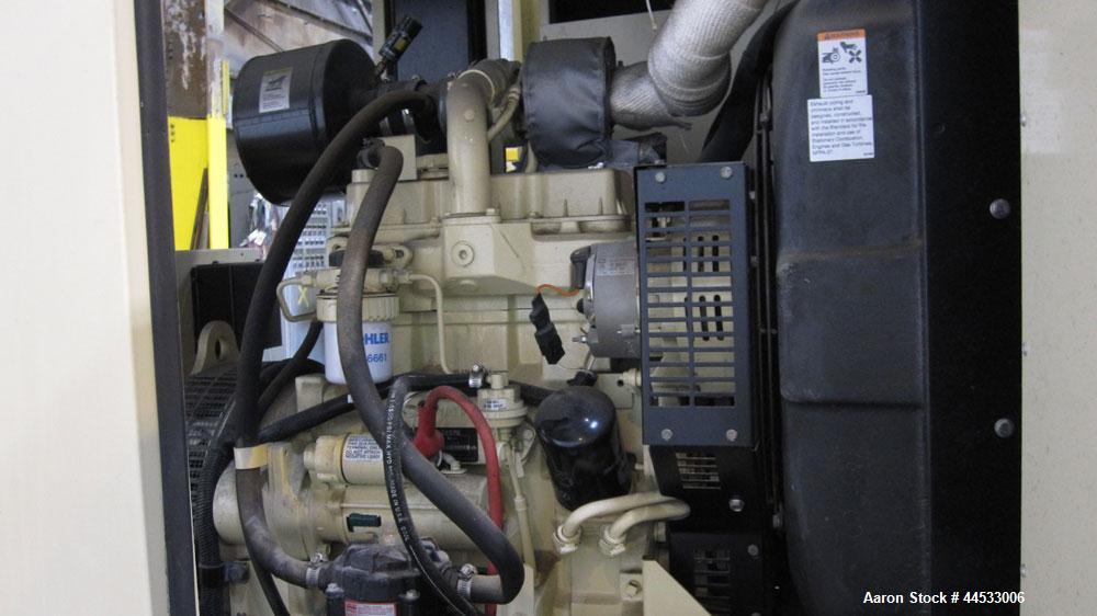 Used Kohler 33 kW prime rated portable / trailer mounted, diesel generator set, model 30REOZJB, SN-0793273. John Deere 3029TF150 engine rated 64 HP @ 1800 RPM, SN-PE3029T337680. 3/60/120/208V and 1/6...