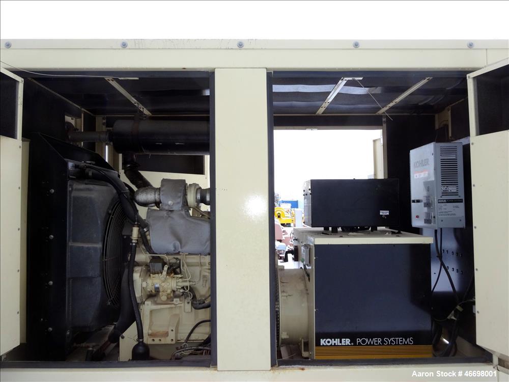 Used Kohler 33 kW trailered diesel generator. John Deere 3029TF150 engine