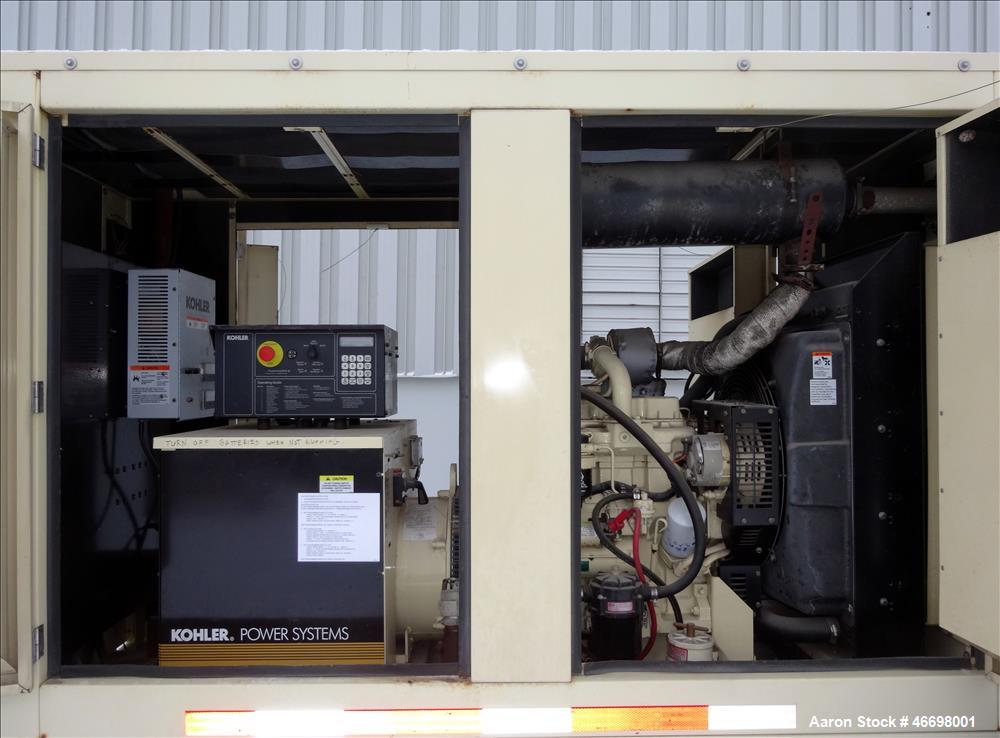Used Kohler 33 kW trailered diesel generator. John Deere 3029TF150 engine