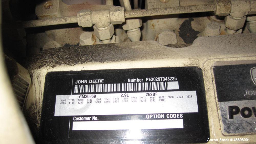 Used Kohler 33 kW trailered diesel generator. John Deere 3029TF150 engine