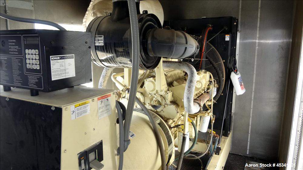 Used Kohler 350 kW standby diesel generator set, model 350ROZD71 SN-386497. Detroit Diesel 8V-92TA engine rated 568 HP @ 1800 RPM, SN-08VF173210. 3/60/277-480V. PMG Permanent magnet generator. 600 Am...
