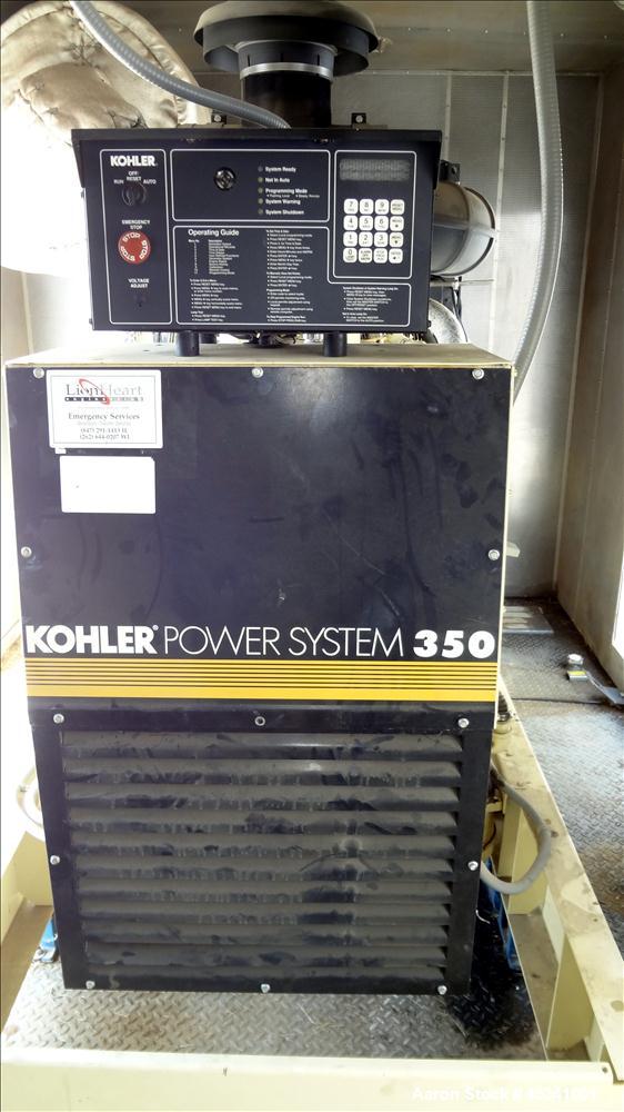 Used Kohler 350 kW standby diesel generator set, model 350ROZD71 SN-386497. Detroit Diesel 8V-92TA engine rated 568 HP @ 1800 RPM, SN-08VF173210. 3/60/277-480V. PMG Permanent magnet generator. 600 Am...