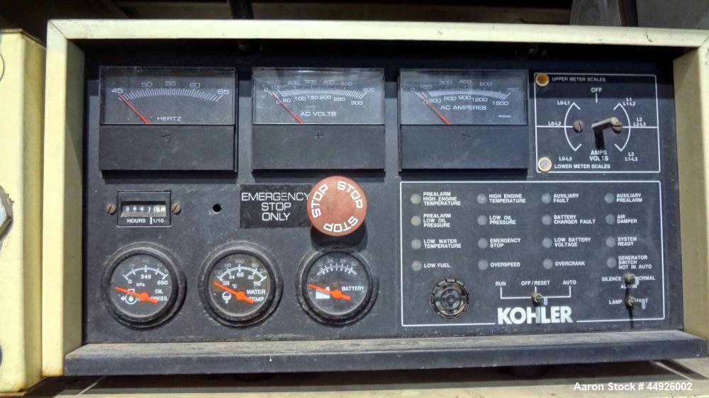 Used Kohler 350kW Standby Diesel Generator Set, Model 350ROZD81
