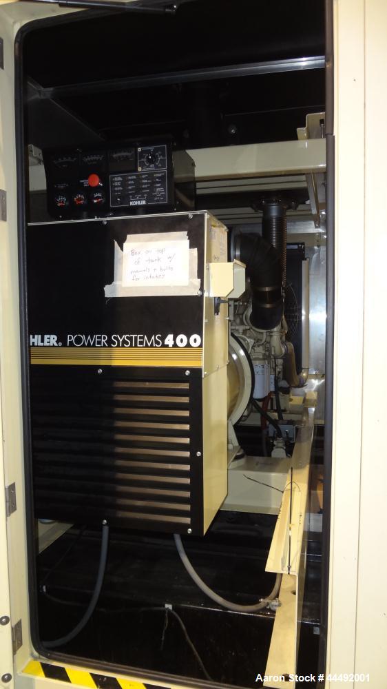 Used Kohler 400 kW Standby Diesel Generator Set, Model 400REOZV, Serial #2089709.  Volvo TAD1242GE engine rated 602 hp @ 1800 rpm, emissions EPA Tier 2.  3/60/277/480V, 12-lead reconnectable.  400 Am...