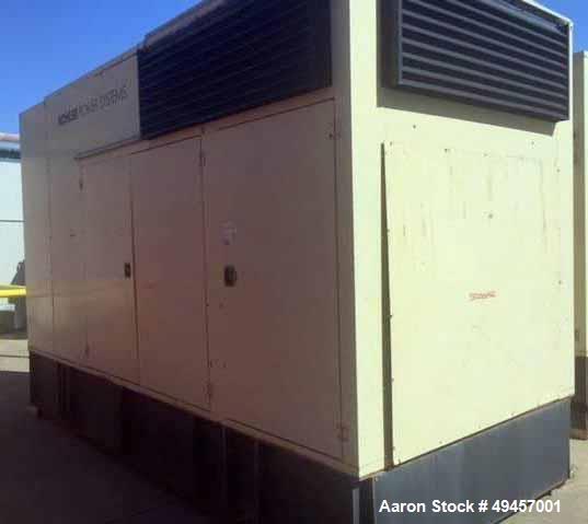 Used KOHLER 450KW Standby Diesel Generator, Model 450REOZD4.