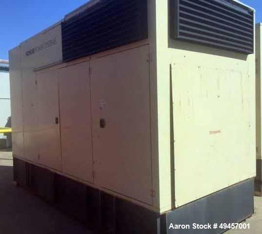 Used- KOHLER 450KW Standby Diesel Generator, Model 450REOZD4.