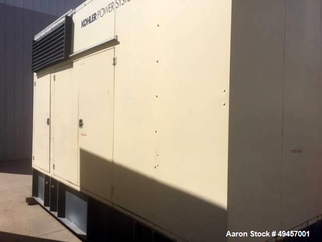 Used- KOHLER 450KW Standby Diesel Generator, Model 450REOZD4.