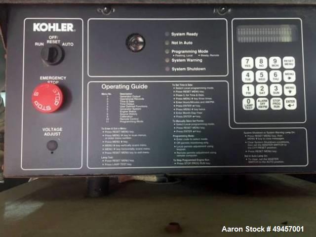 Used KOHLER 450KW Standby Diesel Generator, Model 450REOZD4.