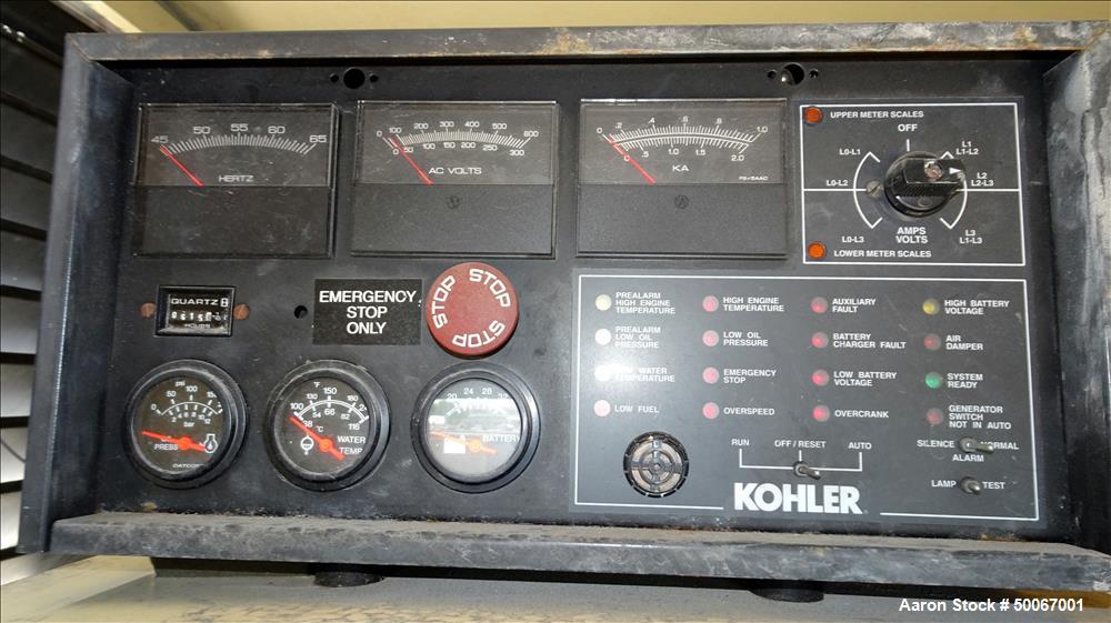 Used- Kohler 500 kW Standby Diesel Generator Set