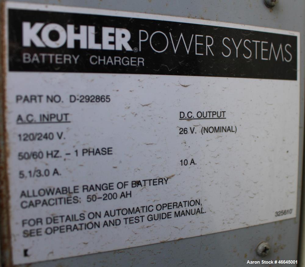 Used- Kohler / Volvo 505 kW Standby Diesel Generator Set