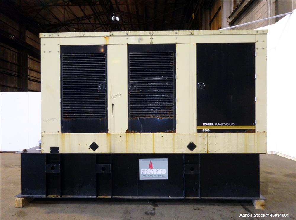 Used Kohler 505 kW diesel generator. Volvo Penta TAD1641GE engine EPA Tier 2 ce