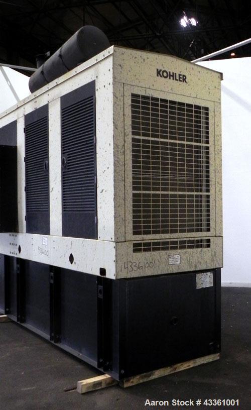 Used Kohler 475 kW diesel generator set, Model 500REOZV, SN-2063752. Volvo model TAD1641GE D500 16.1B65 4-cycle turbocharged engine rated 757 HP @ 1800 RPM, EPA Tier II certified. 3/60/120/208/277/48...