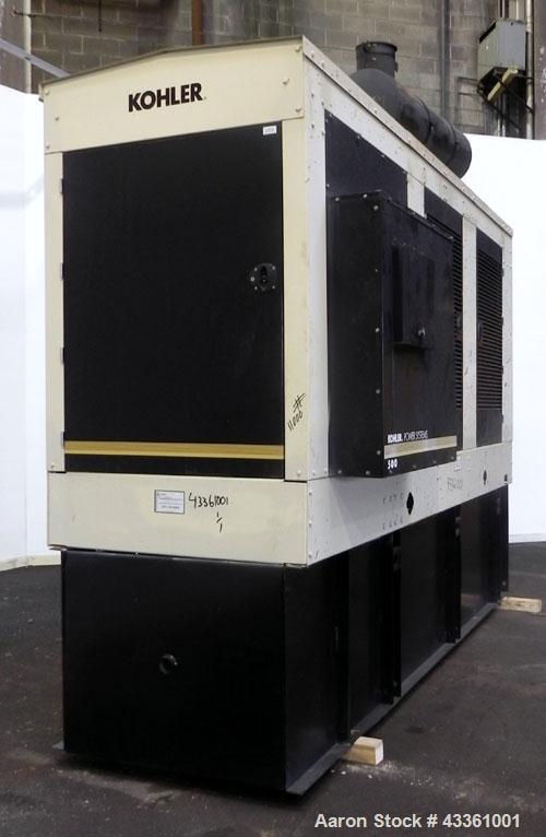 Used Kohler 475 kW diesel generator set, Model 500REOZV, SN-2063752. Volvo model TAD1641GE D500 16.1B65 4-cycle turbocharged engine rated 757 HP @ 1800 RPM, EPA Tier II certified. 3/60/120/208/277/48...