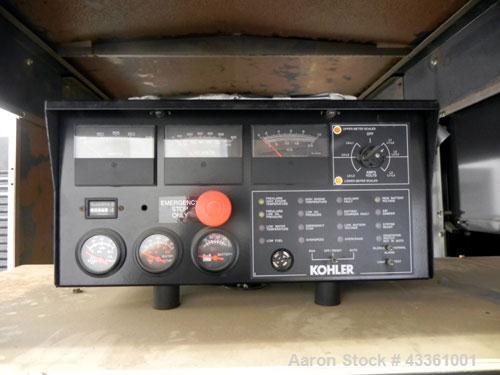 Used Kohler 475 kW diesel generator set, Model 500REOZV, SN-2063752. Volvo model TAD1641GE D500 16.1B65 4-cycle turbocharged engine rated 757 HP @ 1800 RPM, EPA Tier II certified. 3/60/120/208/277/48...