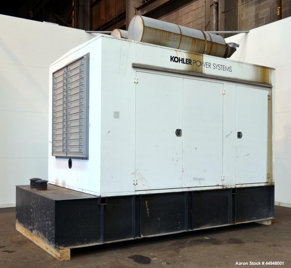 Used Kohler 440 kW Standby (400 kW Prime) Diesel Generator Set, Model 500ROZD81, Serial #393883. Detroit Diesel engine model 12V-92TA, rated 830 hp @ 1800 rpm, serial #12VFO13118. 3/60/120/208V, reco...